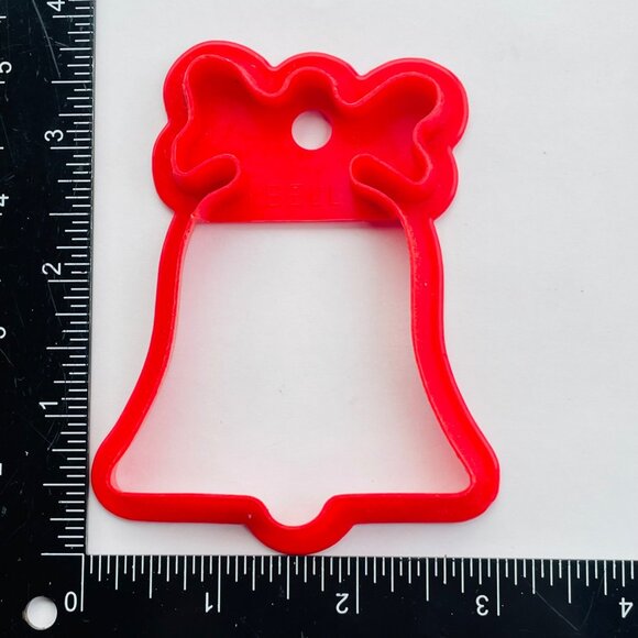 Red Bell-Shaped Cookie Cutter - Festive Holiday Baking Tool - Christmas Treats - - Picture 4 of 4